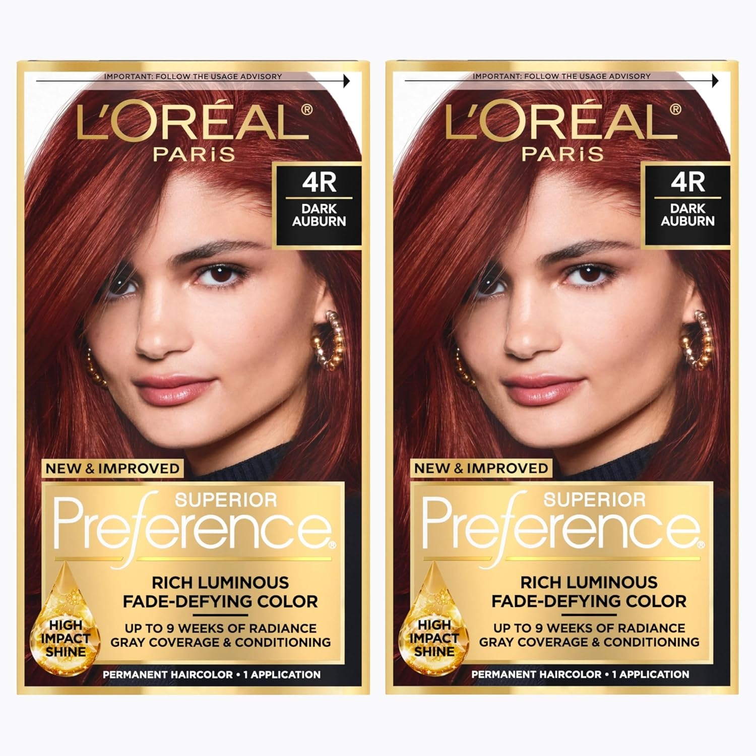 image:imageLOreal Paris Superior Preference Luminous FadeDefying Permanent Hair Color Hair Dye For Up to 9 Weeks of Radiance Medium Golden Brown 5G 1 Hair Dye Kit4R Dark Auburn