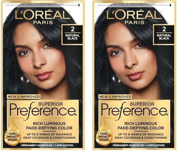 image:imageLOreal Paris Superior Preference Luminous FadeDefying Permanent Hair Color Hair Dye For Up to 9 Weeks of Radiance Medium Golden Brown 5G 1 Hair Dye Kit02 Natural Black