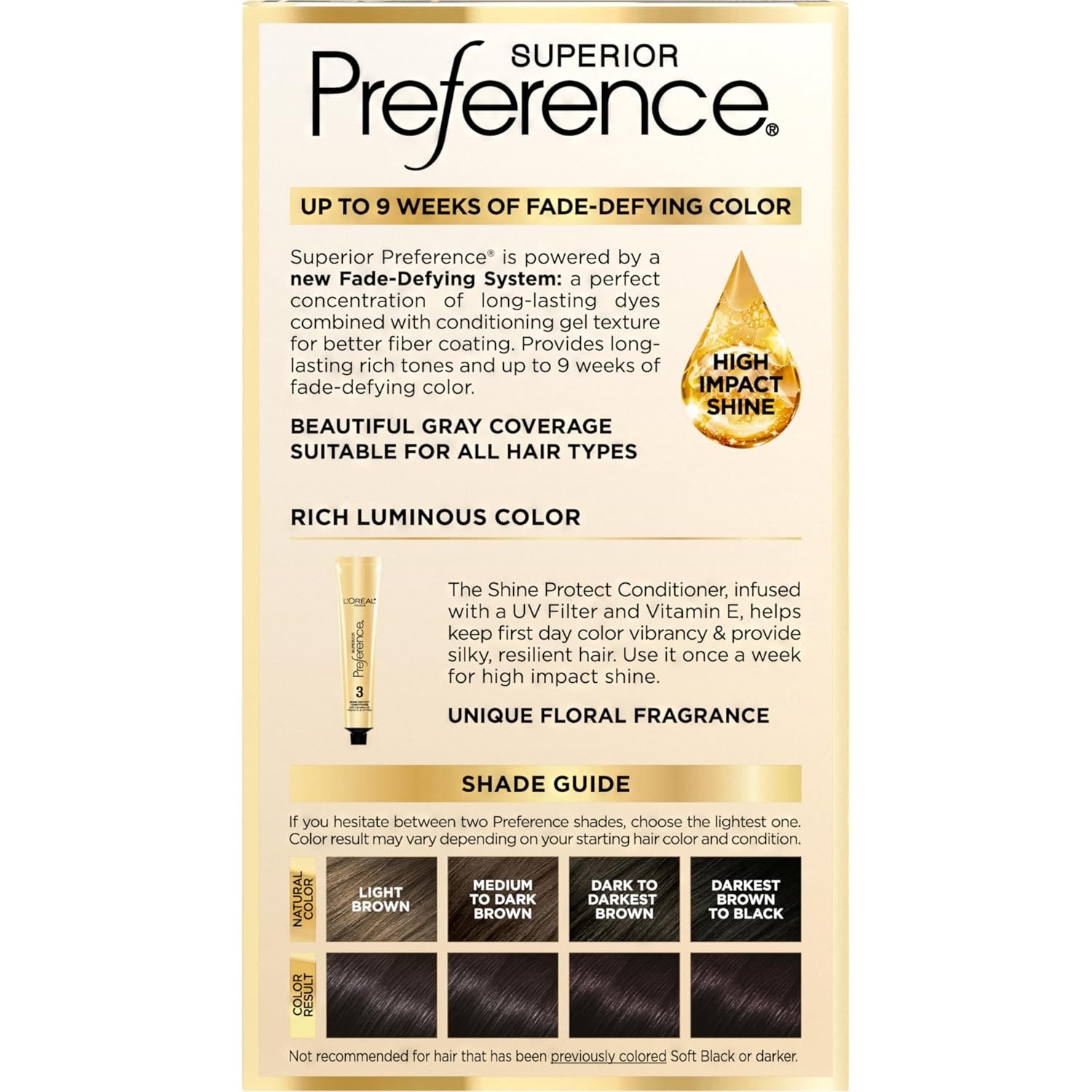 image:imageLOreal Paris Superior Preference Luminous FadeDefying Permanent Hair Color Hair Dye For Up to 9 Weeks of Radiance Medium Golden Brown 5G 1 Hair Dye Kit3C Cool Darkest Brown