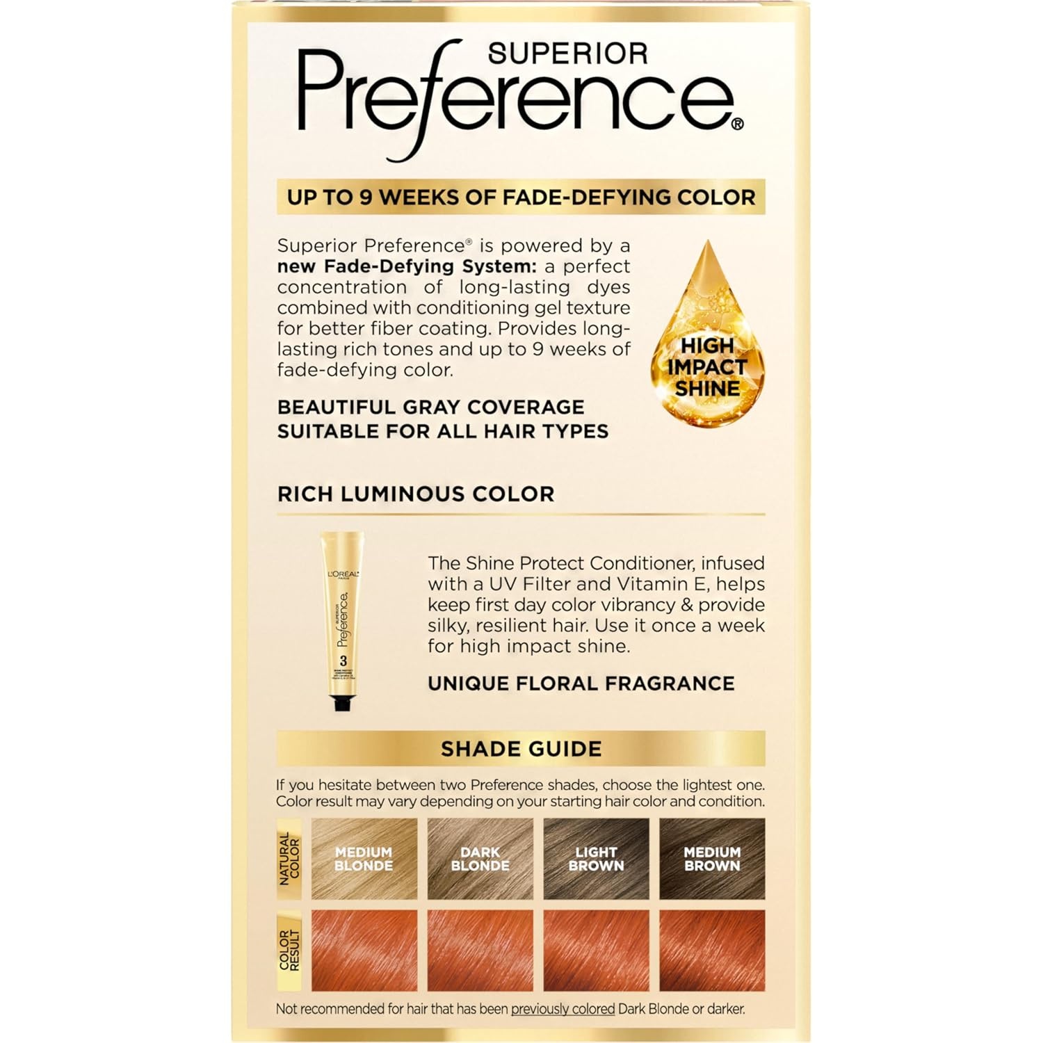 image:imageLOreal Paris Superior Preference Luminous FadeDefying Permanent Hair Color Hair Dye For Up to 9 Weeks of Radiance Medium Golden Brown 5G 1 Hair Dye Kit7LA Lightest Auburn