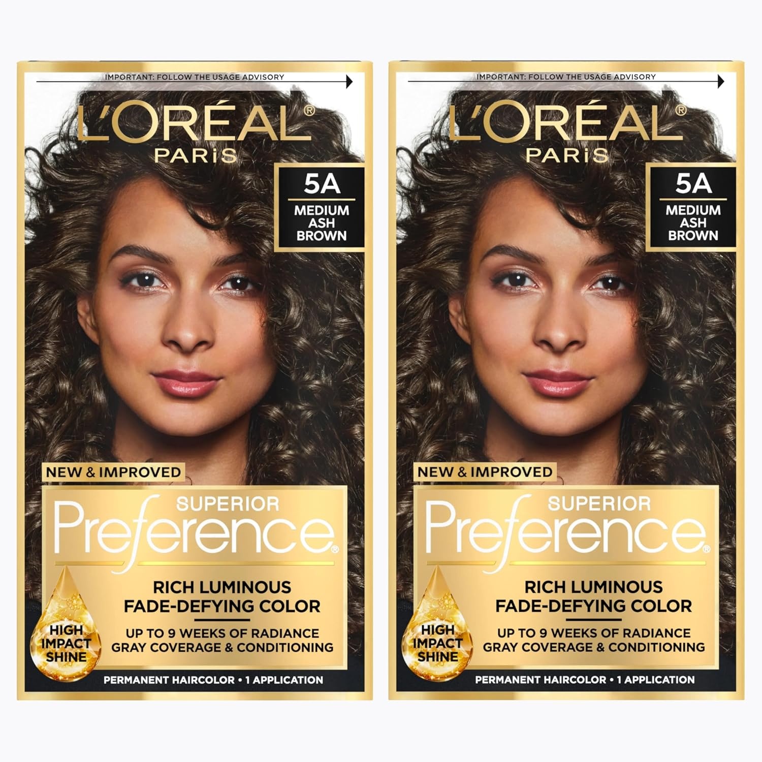 image:imageLOreal Paris Superior Preference Luminous FadeDefying Permanent Hair Color Hair Dye For Up to 9 Weeks of Radiance Medium Golden Brown 5G 1 Hair Dye Kit5A Medium Ash Brown
