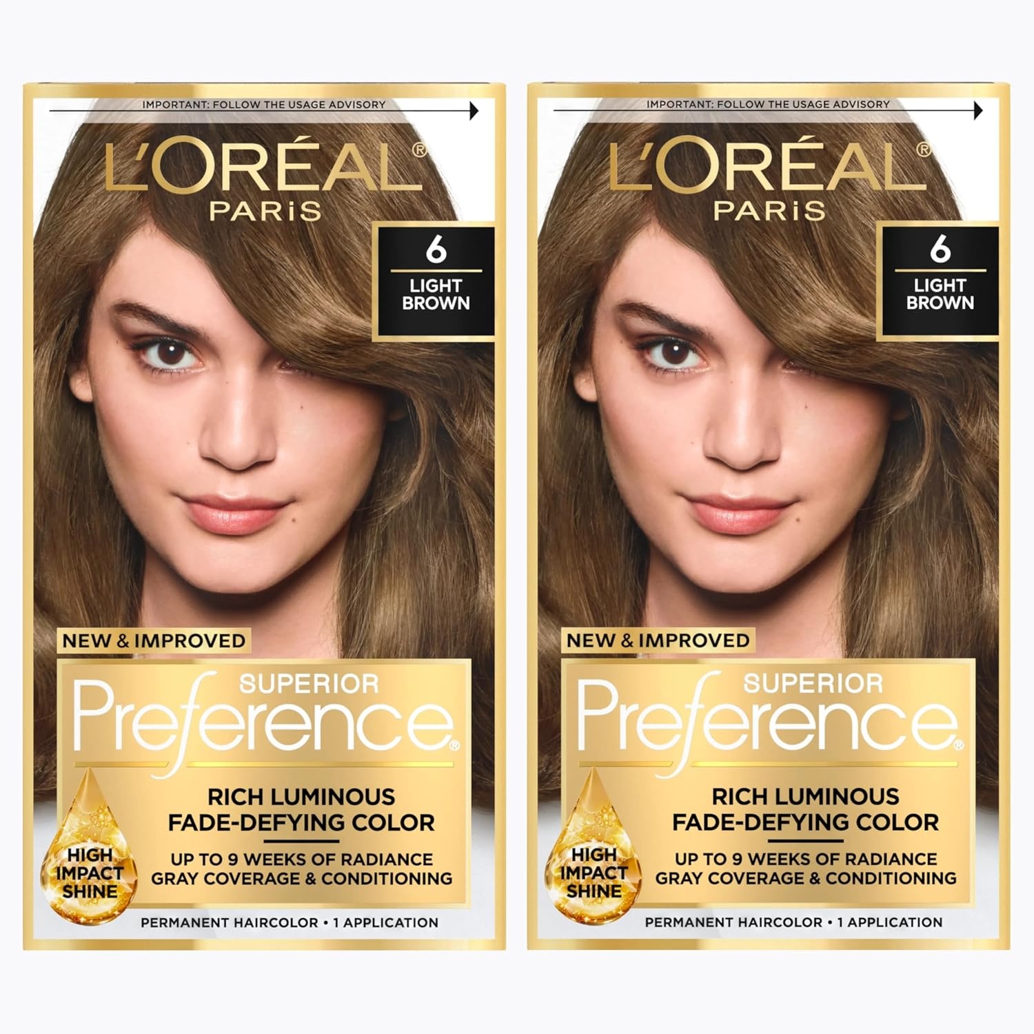 image:imageLOreal Paris Superior Preference Luminous FadeDefying Permanent Hair Color Hair Dye For Up to 9 Weeks of Radiance Medium Golden Brown 5G 1 Hair Dye Kit06 Light Brown