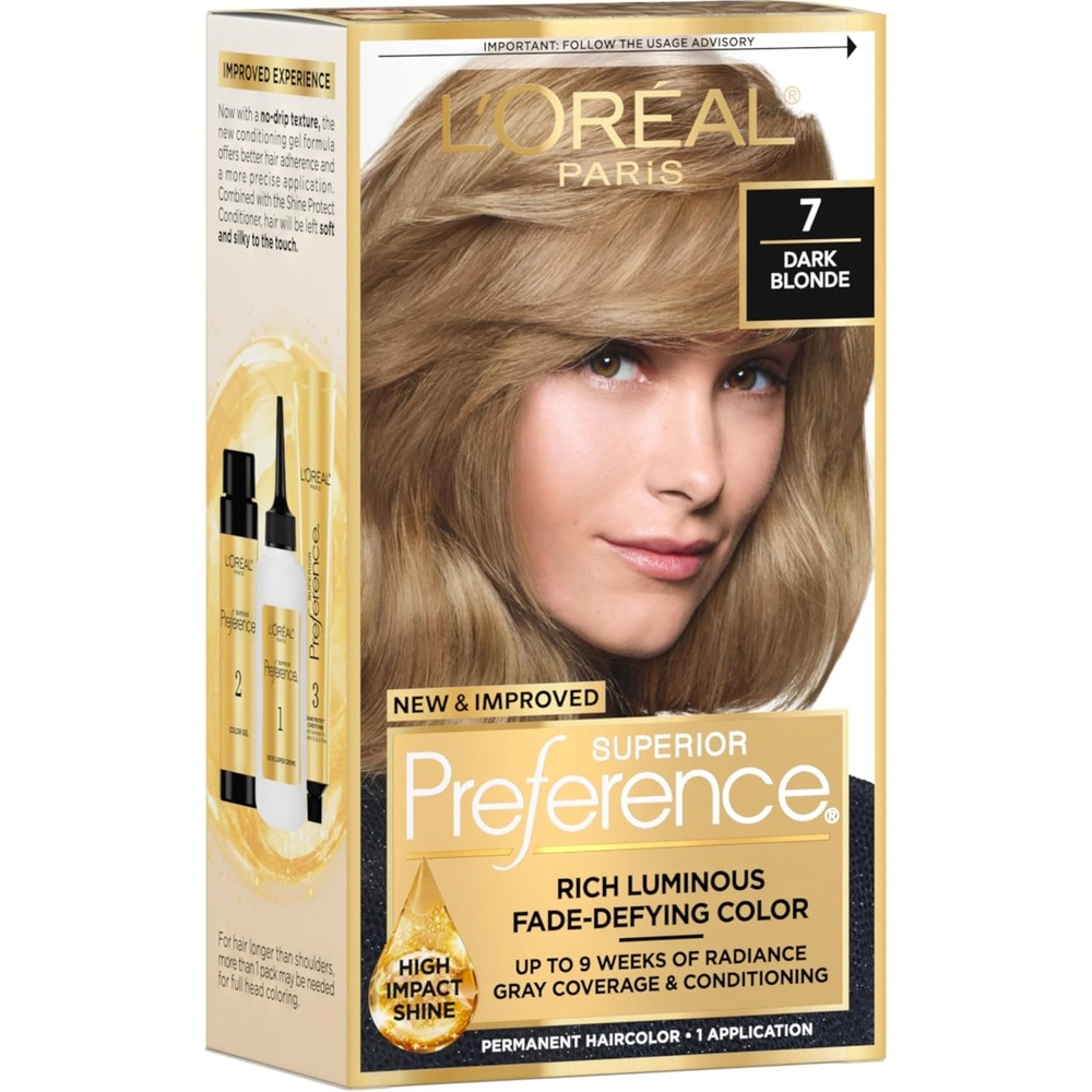 image:imageLOreal Paris Superior Preference Luminous FadeDefying Permanent Hair Color Hair Dye For Up to 9 Weeks of Radiance Medium Golden Brown 5G 1 Hair Dye Kit07 Dark Blonde